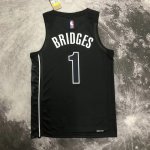 Maillot de Basket #1 Bridges Brooklyn Nets 22-23 statement Noir